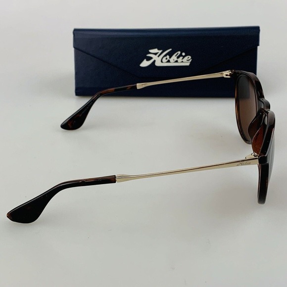 Hobie Sunglasses mod. Maywood Tortoise Brown Round Polarized Keyhole Gold + Case - Picture 3 of 11